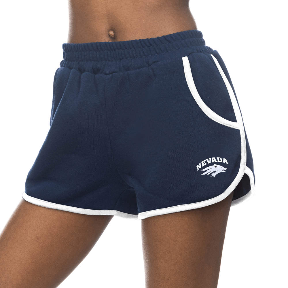 Contrast Fleece Shorts Silver and Blue Outfitters